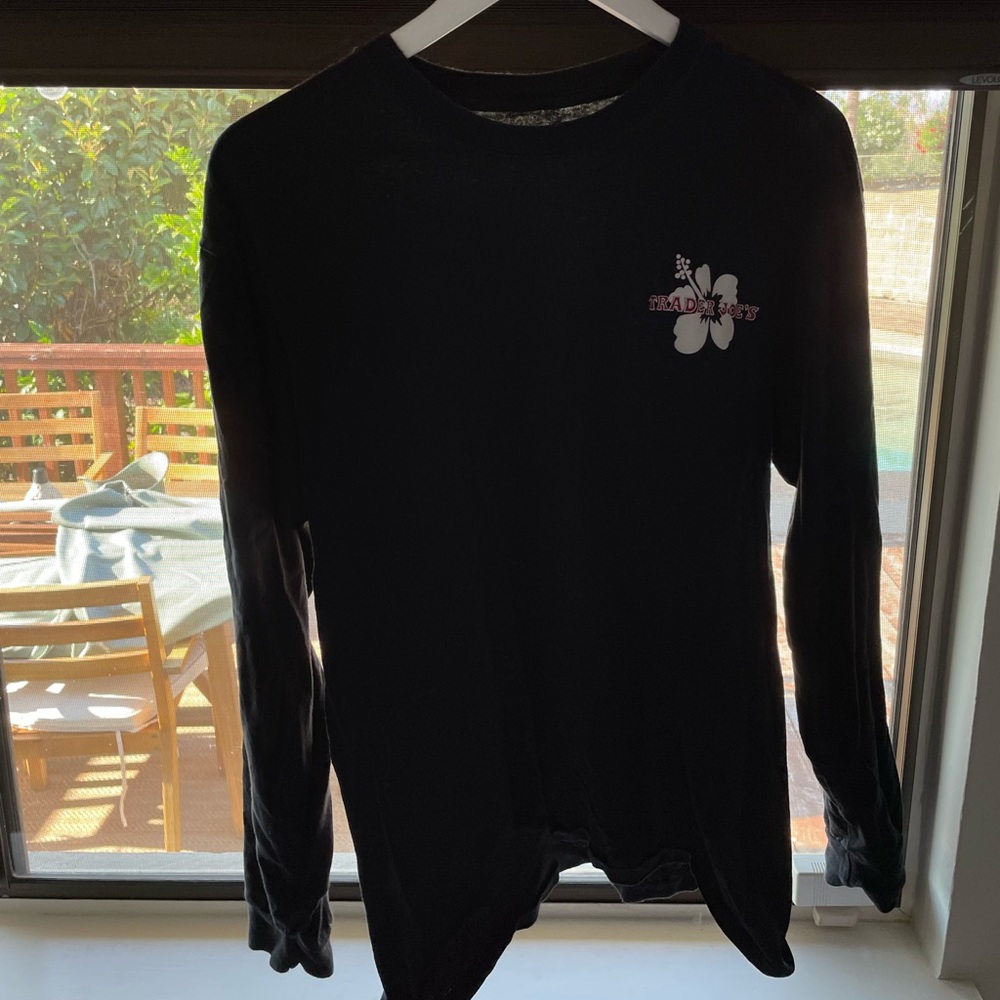 Selling a Large Black Long Sleeve Trader Joe’s shirt